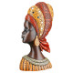 Scultura da tavolo etnica con busto di donna