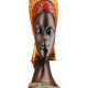 Scultura da tavolo etnica con busto di donna