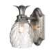 Applique da bagno a parete in acciaio e diffusore in vetro a 1 luce LED G9