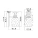 Applique da bagno a parete in acciaio e diffusore in vetro a 1 luce LED G9