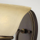 Applique da parete classica in acciaio con diffusore in vetro