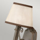 Applique da parete rustica in acciaio con diffusore in organza a 1 luce