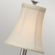Applique da parete rustica in acciaio con paralume in lino a 1 luce