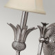 Applique da parete rustica in acciaio con paralume in lino a 1 luce