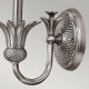 Applique da parete rustica in acciaio con paralume in lino a 1 luce