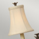 Applique da parete rustica in acciaio con paralume in lino a 1 luce