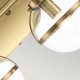 Lampada a parete in acciaio 2 diffusori in vetro trasparente design moderno