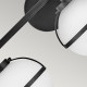 Lampada a parete in acciaio 3 diffusori in vetro semitrasparente design moderno