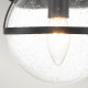 Lampada a parete in acciaio 3 diffusori in vetro trasparente design moderno