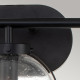Lampada a parete in acciaio 3 diffusori in vetro trasparente design moderno
