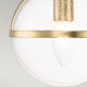 Lampada a parete in acciaio 3 diffusori in vetro trasparente design moderno