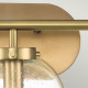 Lampada a parete in acciaio 3 diffusori in vetro trasparente design moderno