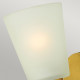 Lampada a parete in acciaio con diffusore in vetro a 1 luce dal design moderno