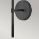 Lampada a parete in acciaio diffusore in vetro semitrasparente da design moderno