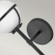 Lampada a parete in acciaio diffusore in vetro semitrasparente da design moderno