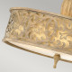 Lampada a soffitto grande rustica acciaio spazzolato diffusore in vetro 3 luci