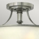 Lampada a soffitto in acciaio con diffusore in vetro a 3 luci dal design moderno