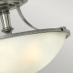 Lampada a soffitto in acciaio con diffusore in vetro a 3 luci dal design moderno