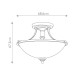 Lampada a soffitto in acciaio con diffusore in vetro a 3 luci dal design moderno