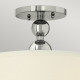 Lampada a soffitto in acciaio diffusore in tessuto e vetro dal design moderno