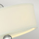 Lampada a soffitto in acciaio diffusore in tessuto e vetro dal design moderno