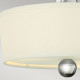 Lampada a soffitto in acciaio diffusore in tessuto e vetro dal design moderno