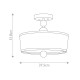 Lampada a soffitto in acciaio diffusore in tessuto e vetro dal design moderno