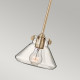 Lampada a sospensione design moderno in acciaio diffusore in vetro trasparente