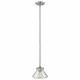 Lampada a sospensione design moderno in acciaio diffusore in vetro trasparente