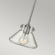 Lampada a sospensione design moderno in acciaio diffusore in vetro trasparente