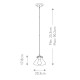 Lampada a sospensione design moderno in acciaio diffusore in vetro trasparente