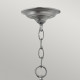 Lampadario grande moderno in acciaio con diffusore in vetro a 6 luci