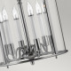 Lampadario grande moderno in acciaio con diffusore in vetro a 6 luci