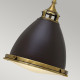 Lampada a sospensione grande struttura in acciaio e diffusore in vetro opalino
