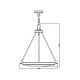 Lampada a sospensione in acciaio diffusore in vetro a 4 luci design moderno