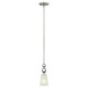 Lampada a sospensione mini in acciaio con diffusore in vetro dal design moderno