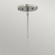Lampada a sospensione mini in acciaio con diffusore in vetro dal design moderno