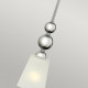 Lampada a sospensione mini in acciaio con diffusore in vetro dal design moderno