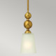 Lampada a sospensione mini in acciaio con diffusore in vetro dal design moderno
