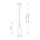 Lampada a sospensione mini in acciaio con diffusore in vetro dal design moderno