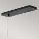 Lampada a sospensione moderna lineare con paralume in acciaio a 6 lampadine