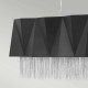 Lampada a sospensione moderna lineare con paralume in acciaio a 6 lampadine