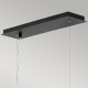 Lampada a sospensione moderna lineare con paralume in acciaio a 6 lampadine