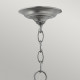 Lampadario piccolo moderno in acciaio con diffusore in vetro a 3 luci