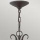 Lampada a sospensione rustica in alluminio diffusore in vetro con 3 lampadine