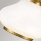 Lampada da parete a LED per bagno in acciaio con 3 diffusori in vetro