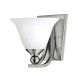 Lampada da parete con struttura in acciaio e diffusore in vetro a 1 luce