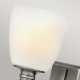 Lampada da parete da arredo struttura in acciaio con diffusore in vetro a 1 luce