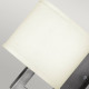 Lampada da parete in acciaio con diffusore in lino a 1 luce dal design minimal