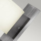 Lampada da parete in acciaio con diffusore in lino a 1 luce dal design minimal